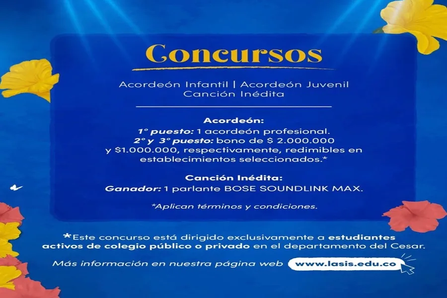 Vuelve el Festival Vallenato Intercolegial LASIS con homenaje al Binomio de Oro