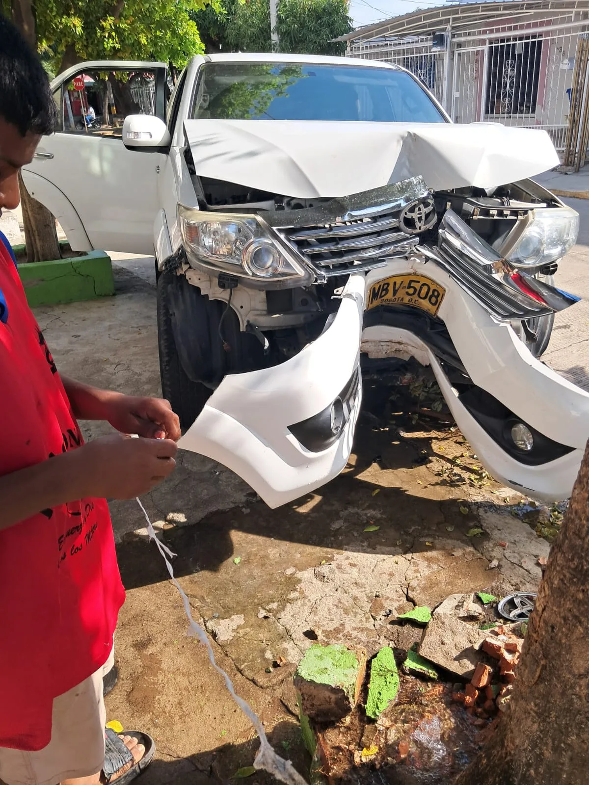 Aparatoso accidente de tránsito en el barrio Dangond de Valledupar