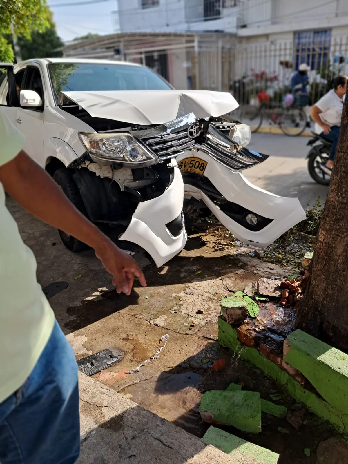 Accidente de tránsito en el barrio Dangond quedó registrado en video