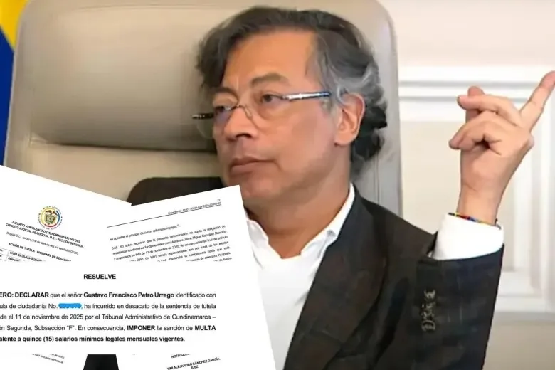 Juzgado declara en desacato al presidente Gustavo Petro y le impone multa