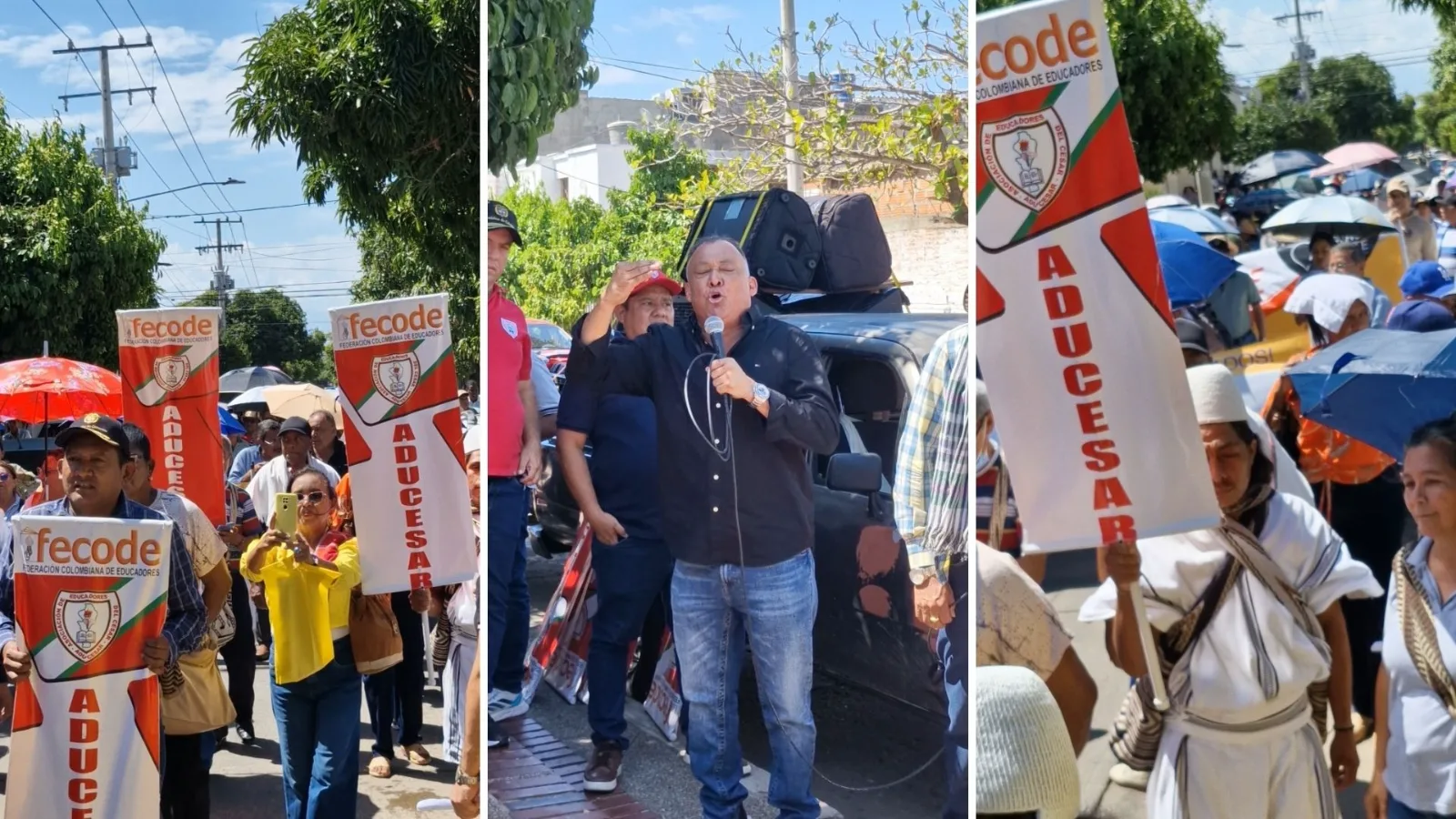 Docentes se movilizaron en Valledupar durante paro nacional de FECODE