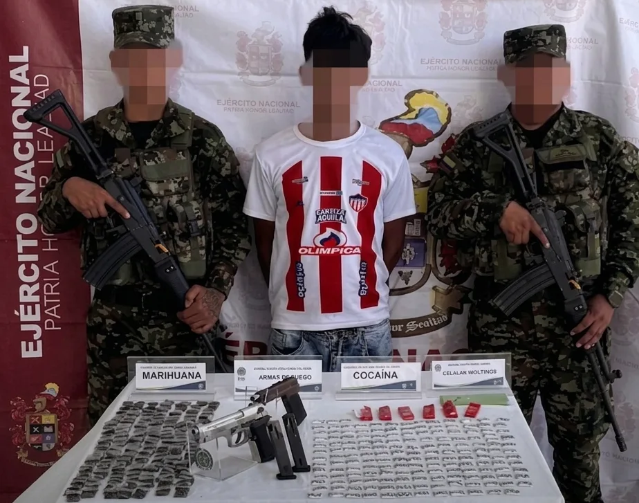Cayó presunto expendedor del Clan del Golfo en Mariangola: tenía droga, armas y más de 400 dosis