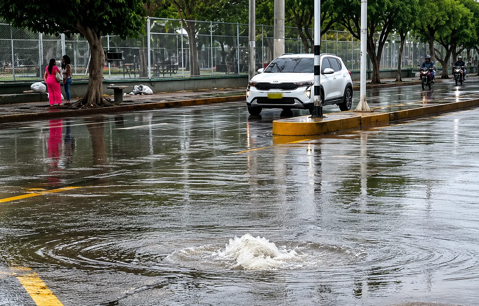Mala situación de servicios públicos en Valledupar vuelve a quedar en evidencia, aguas negras se toman las calles cada vez que llueve