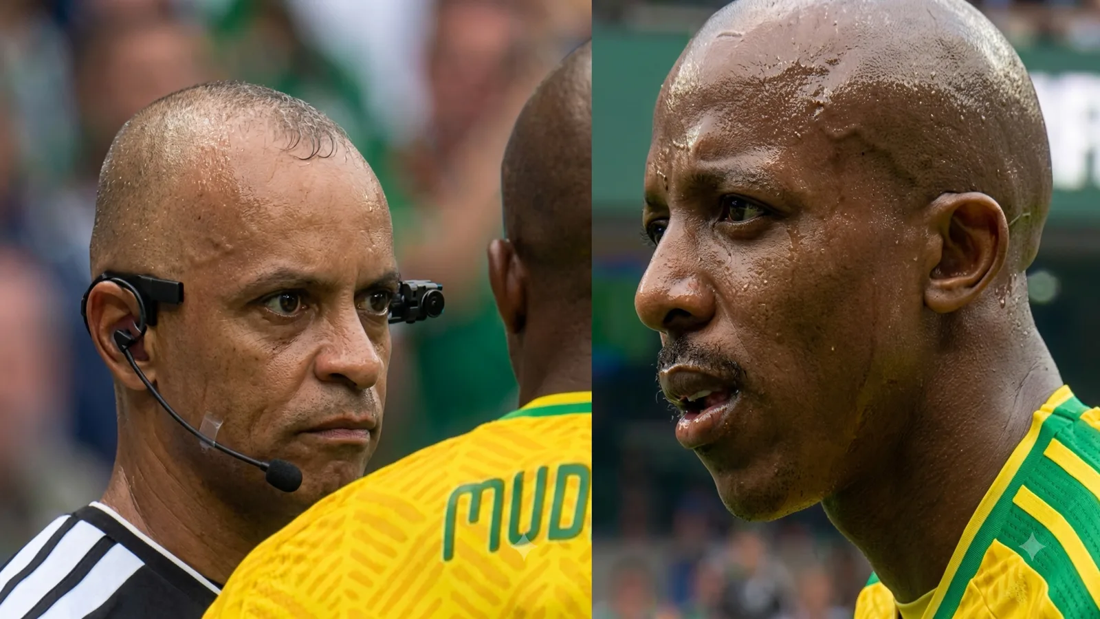 ¿Qué mal inglés? Juez dejo gringo a jugador sudafricano en el primer partido del mundial de futbol 2026