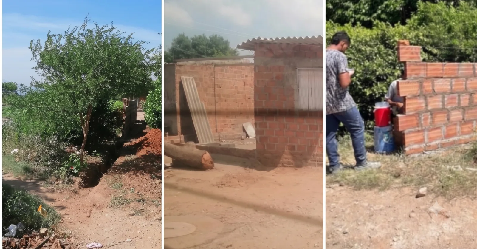 En El Páramo están construyendo hasta sobre las tuberías del gas