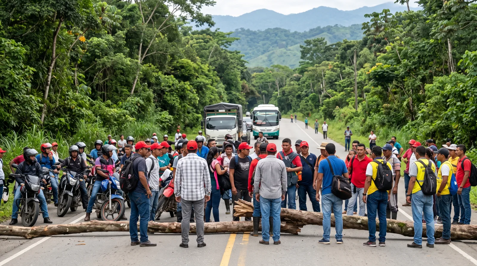 Campesinos levantan protesta en la vía Valledupar–Bosconia tras acuerdo para instalar mesa de diálogo en Bogotá