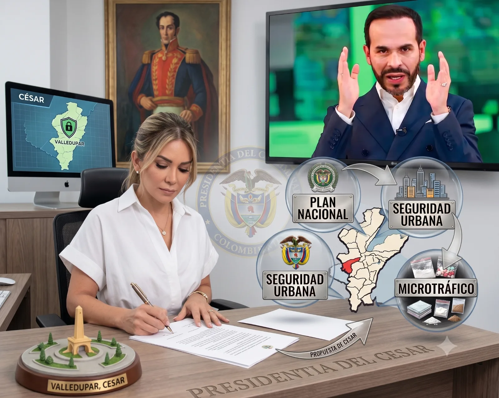 Gobernación del Cesar propone al presidente incluir el microtráfico y a Valledupar en el nuevo plan nacional de seguridad urbana