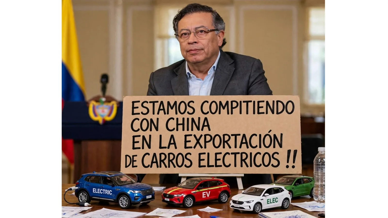 A diferencia de lo que afirmó Petro, Colombia aún no fabrica ni exporta carros eléctricos, asegura la ANDI