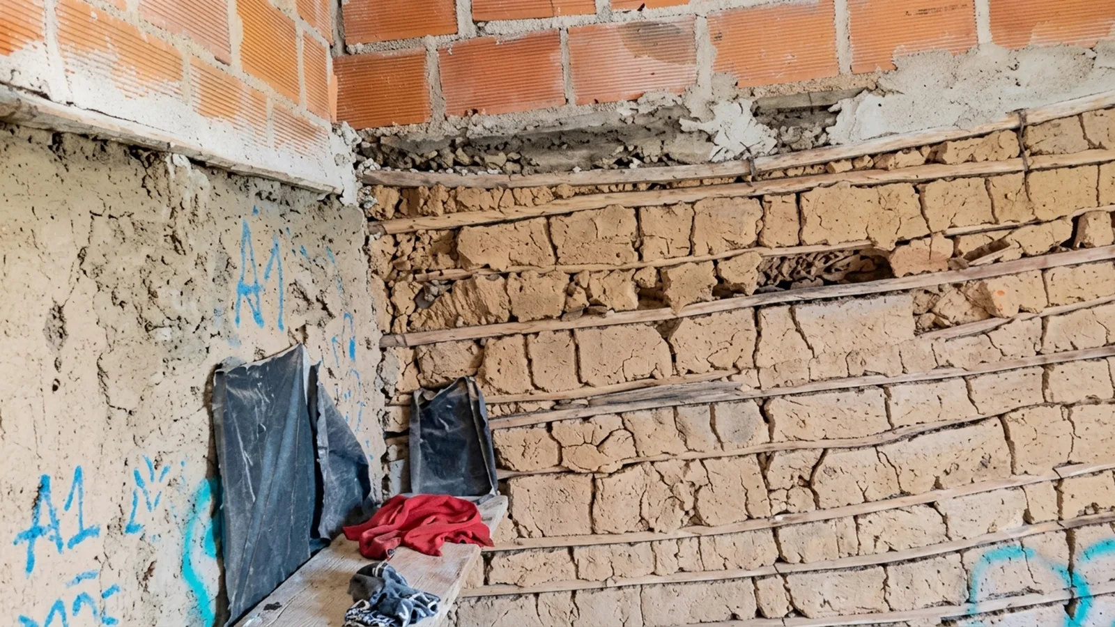 ¡Ladrillos puestos encima de paredes de barro! Denuncian presuntas irregularidades en obras de mejoramiento de vivienda en Río de Oro: comunidad alerta sobre posible riesgo de colapso