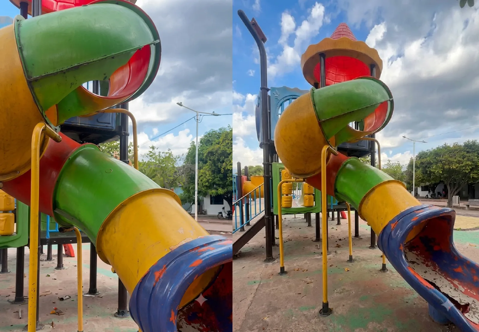 Niño de 3 años cayó de un juego infantil en Agustín Codazzi y comunidad exige intervención inmediata