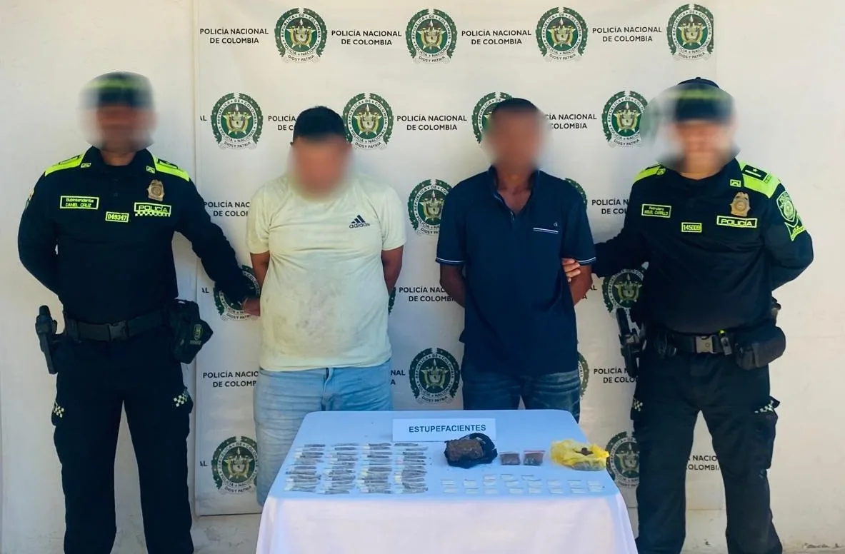 Capturan a ‘Ñato’ y ‘El Gallero’ por presunto tráfico de drogas en La Loma, Cesar