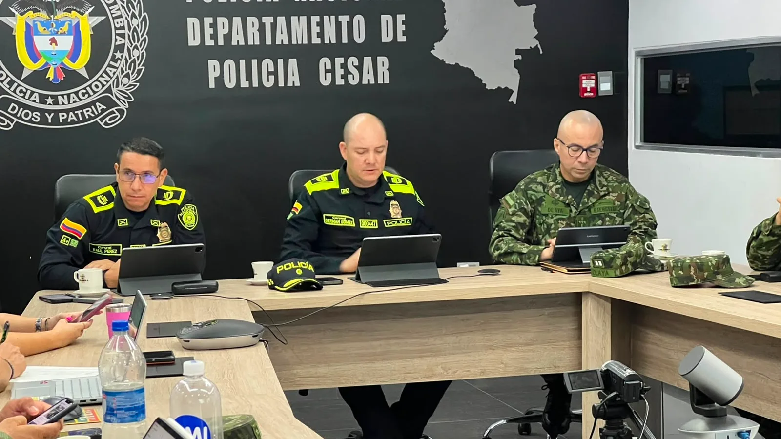 Autoridades instalan Puesto de Mando Unificado en Cesar para garantizar la seguridad durante la jornada del 7 de agosto