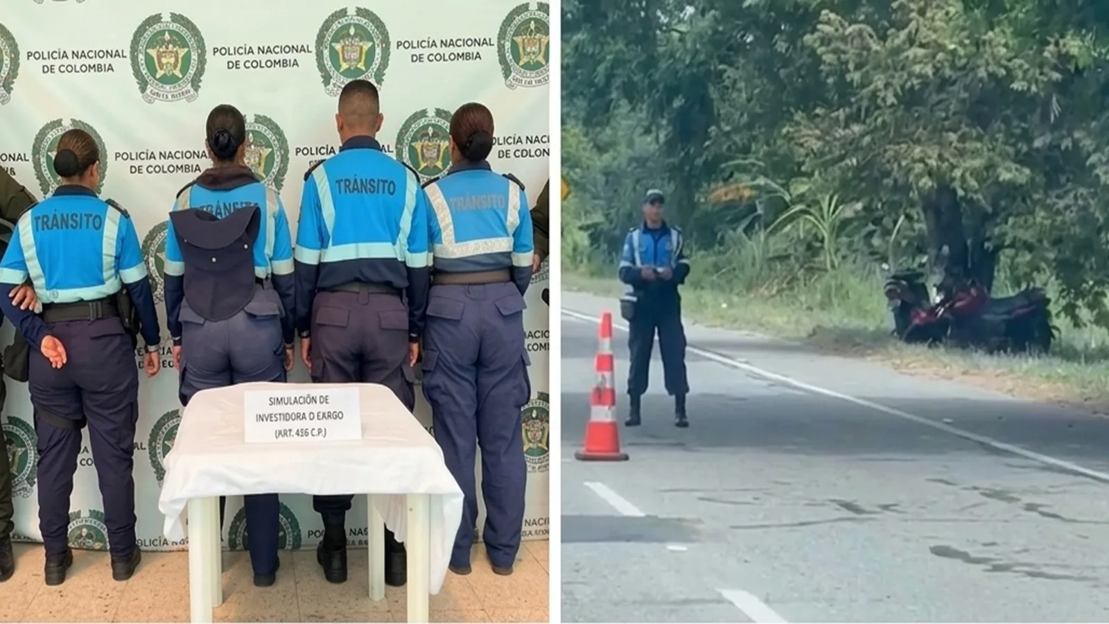 ¡Se hacían pasar por agentes de tránsito! Cuatro capturados en el sur del Cesar