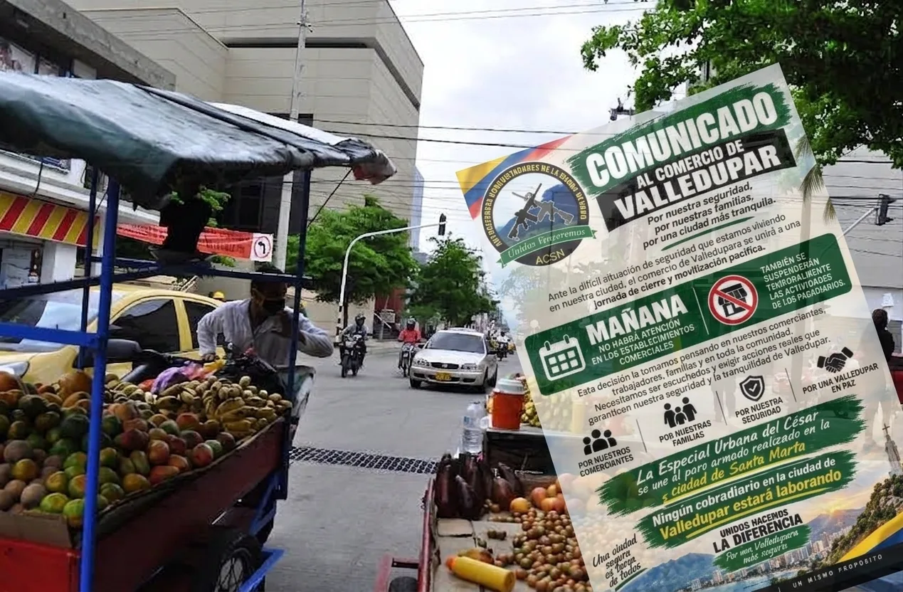 Comerciantes de Valledupar expresan temor por panfleto amenazante; autoridades lo califican de falso