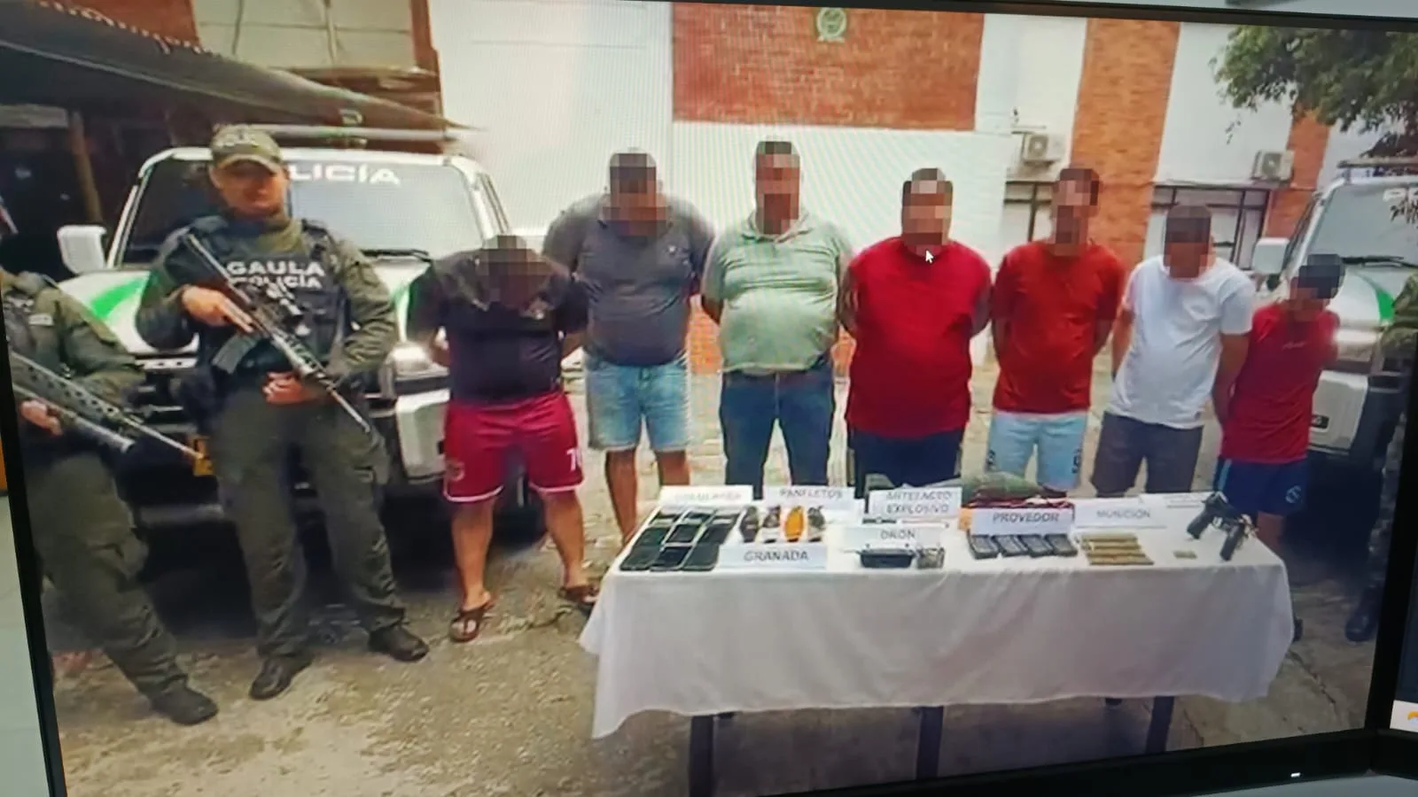 Capturan en La Gloria a siete presuntos integrantes del ELN