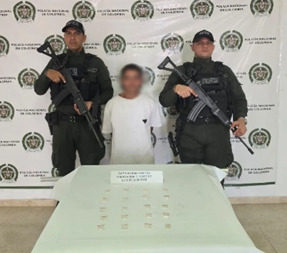 Capturan a hombre con varias dosis de cocaína en La Jagua de Ibirico