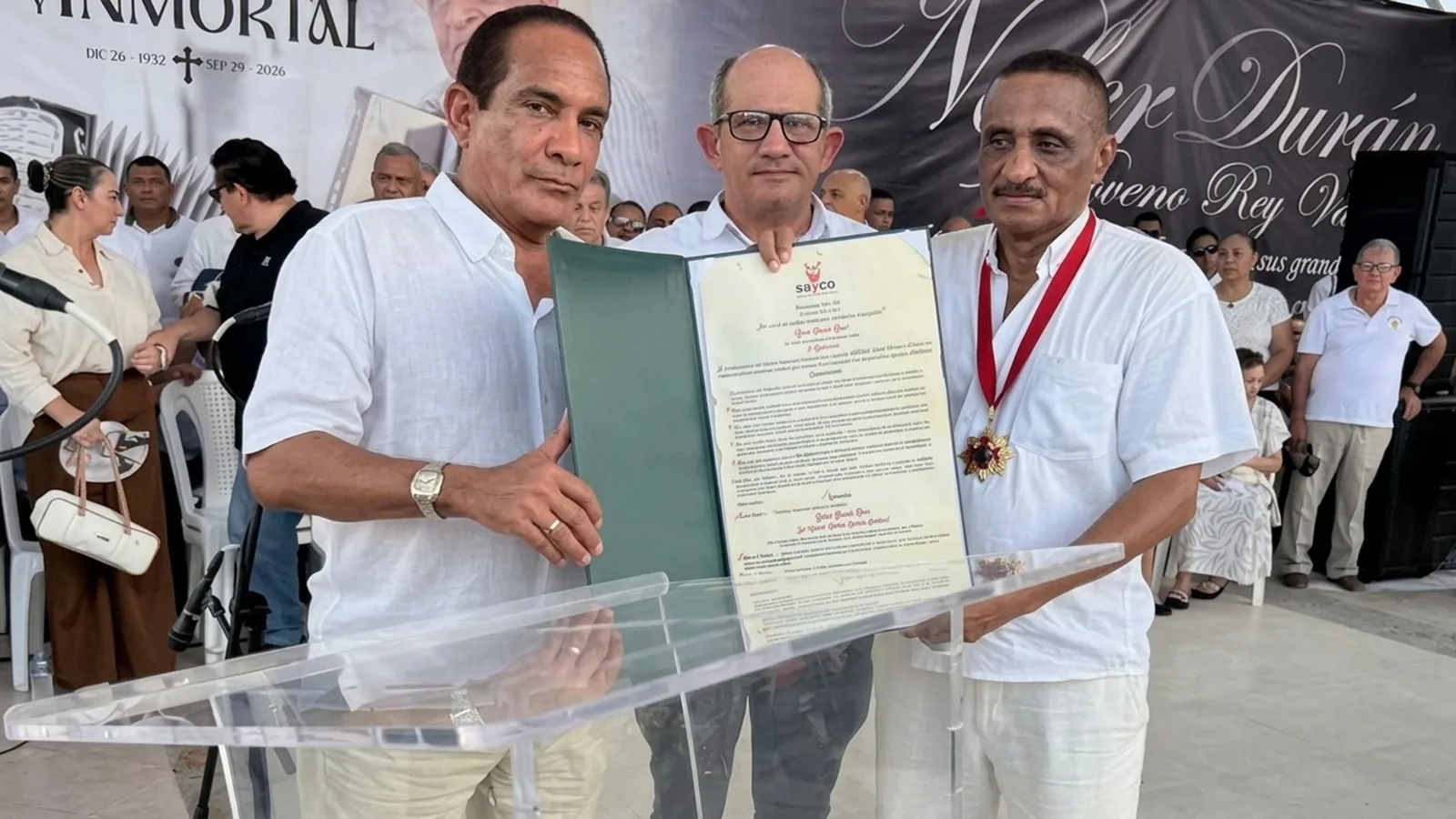 Náfer Durán recibió la máxima distinción de SAYCO en homenaje póstumo en El Paso