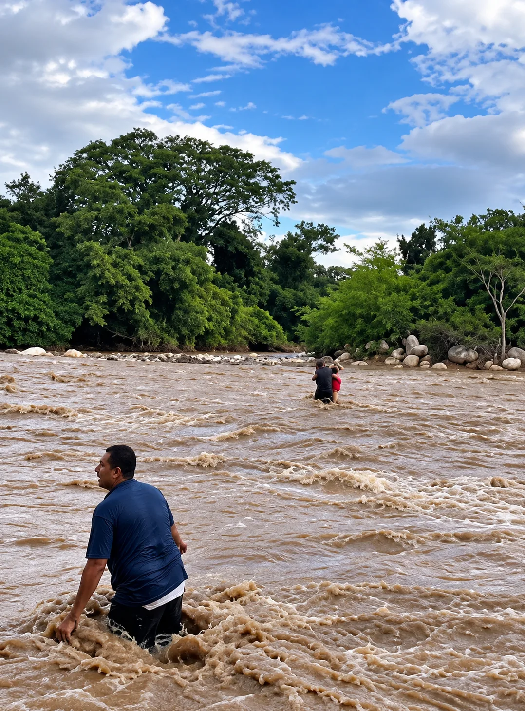 Policía rescató a una mujer de 26 años que cayó al río en San Alberto, Cesar