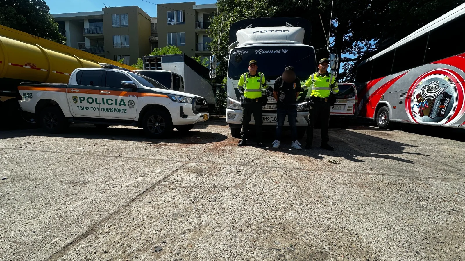 Recuperan en Valledupar camión hurtado en Malambo y capturan al conductor