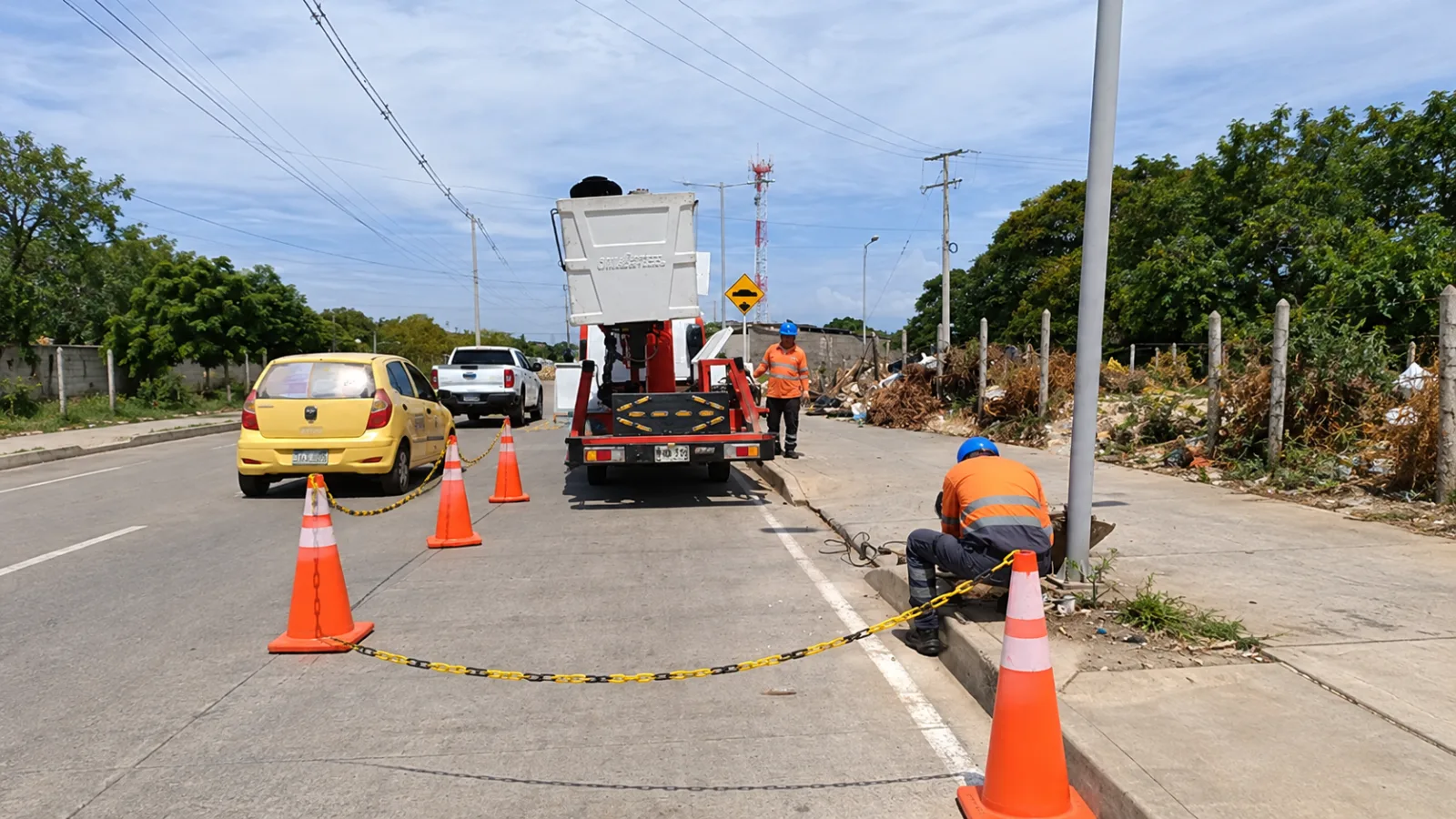 Hurto de cableado afecta el alumbrado público en varios sectores de Valledupar
