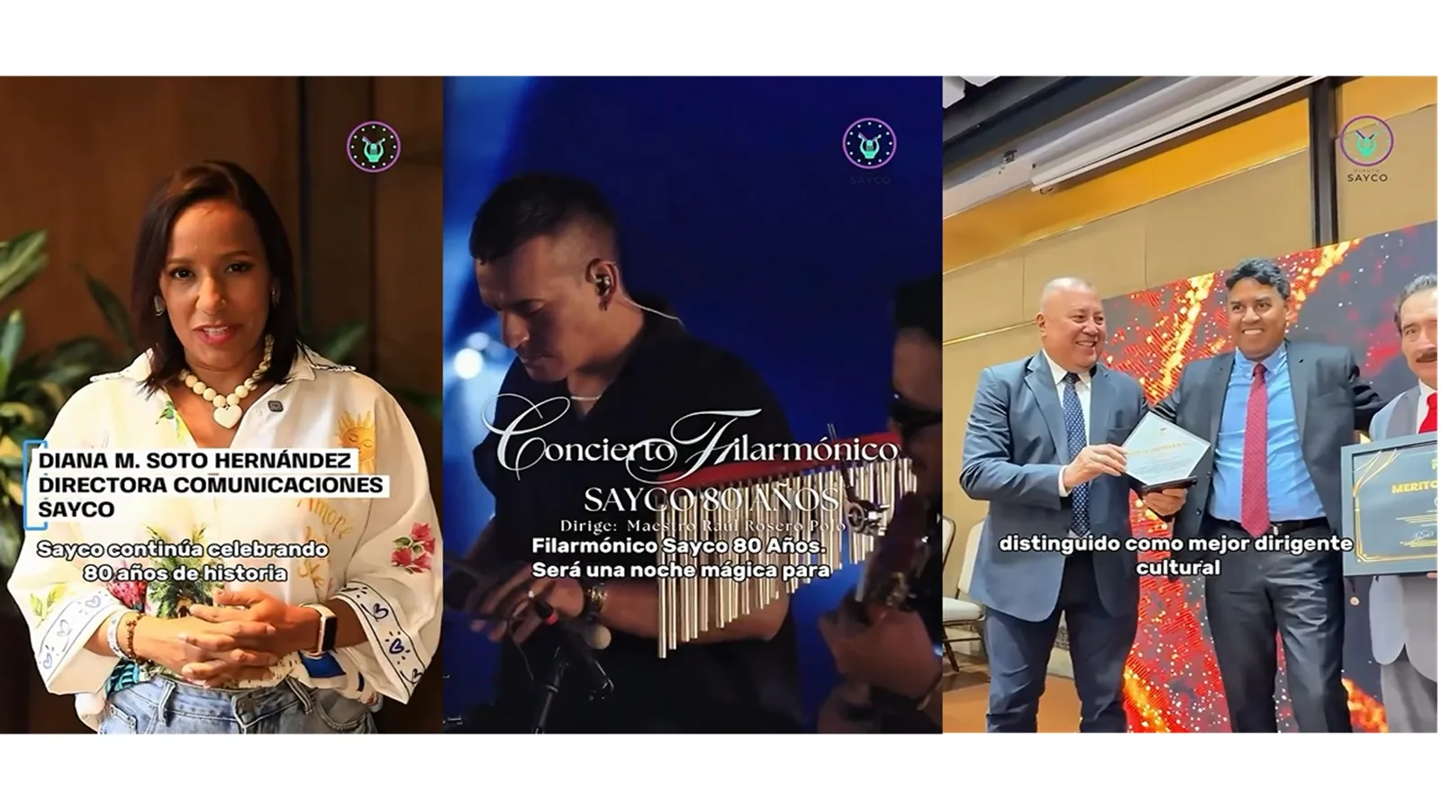 SAYCO celebra 80 años de historia con concierto filarmónico y reconocimientos a la música colombiana