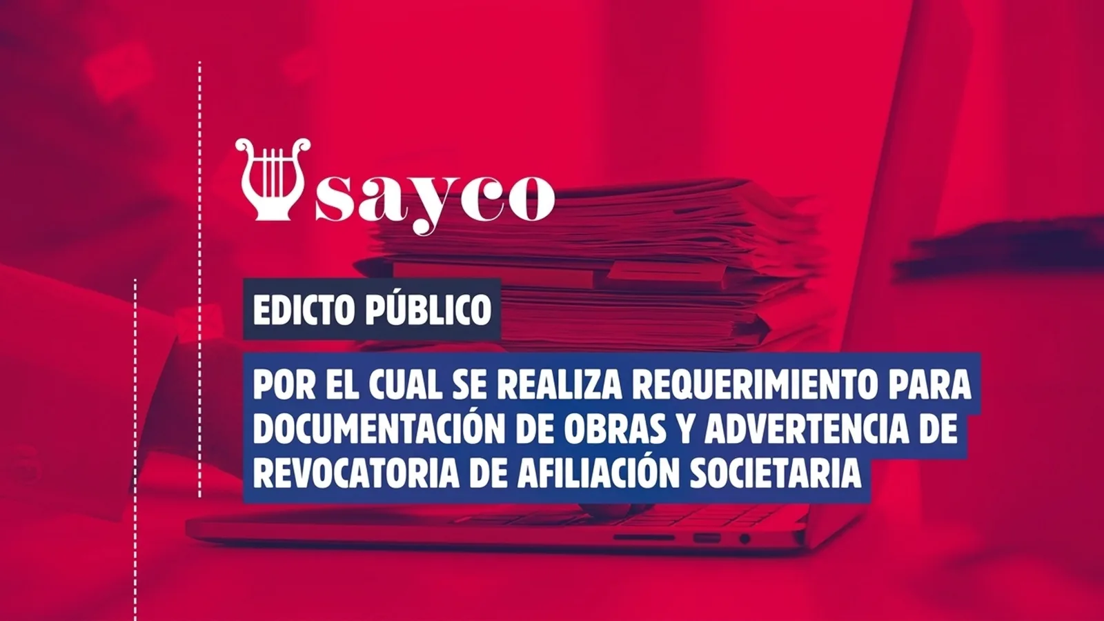 SAYCO lanza ultimátum a asociados con cero obras registradas: podrían perder su afiliación