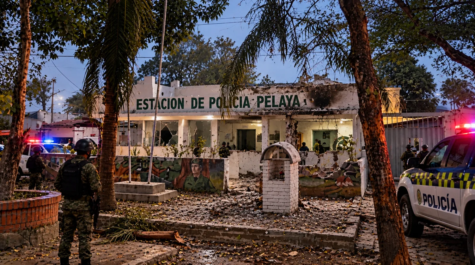 Seis policías heridos tras ataque con drones en Pelaya; alcalde pide garantías de seguridad