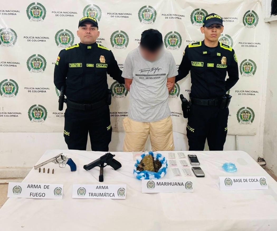 Capturan a alias ‘Peyo’ en Aguachica con armas y droga durante allanamiento