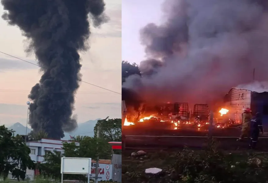 Incendio en presuntos depósitos ilegales de combustible deja cuatro heridos en Aguachica