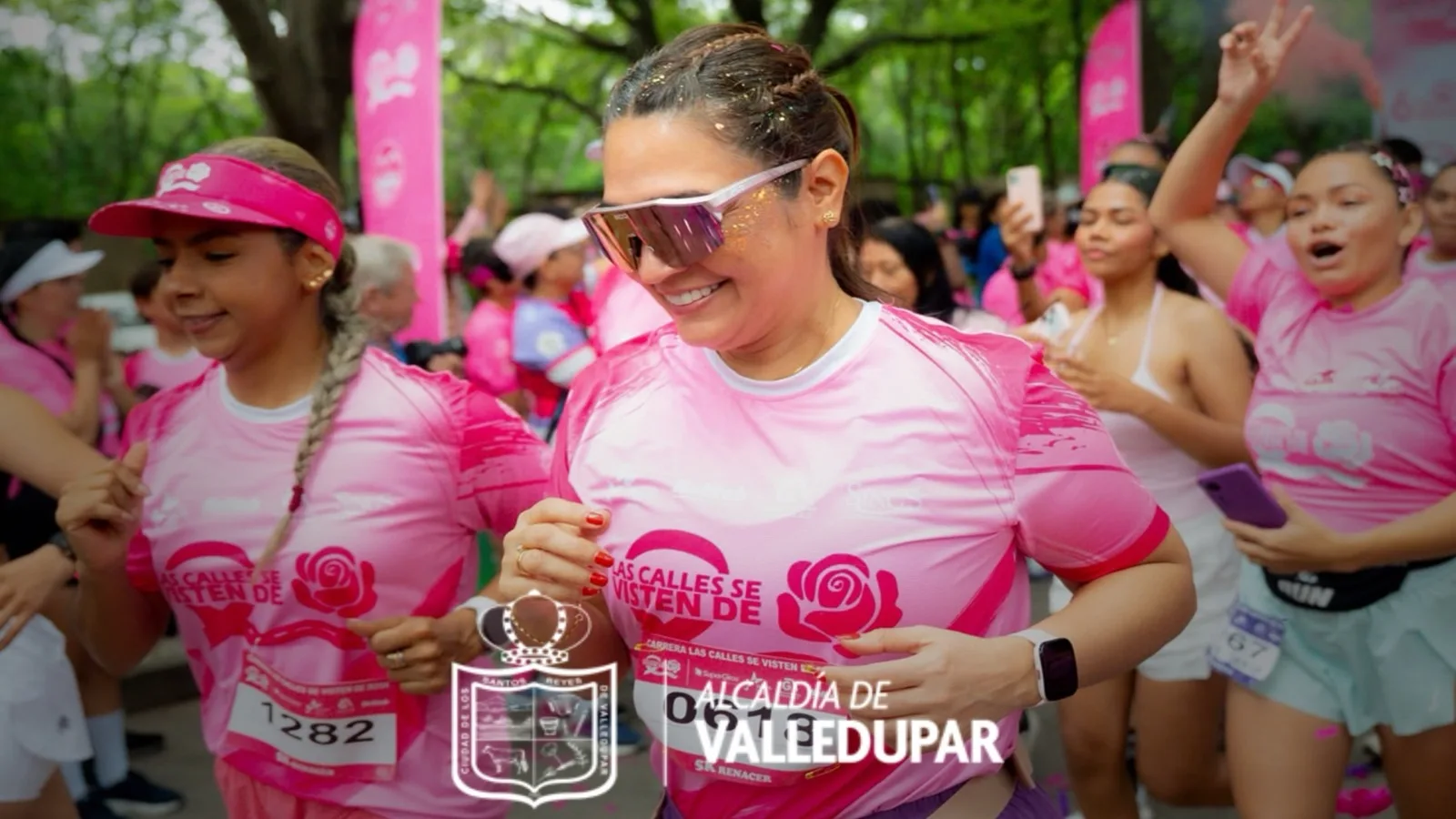 Valledupar se tiñó de rosa: más de 2.500 personas participaron en carrera por la lucha contra el cáncer de mama